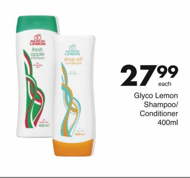 Glyco Lemon Shampoo/ Conditioner 400ml offer at Save