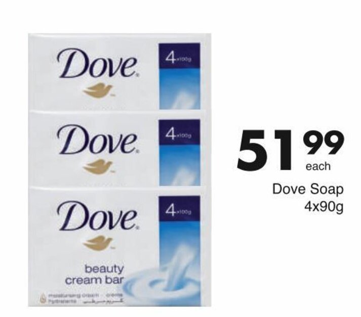 Dove Soap 4x90g offer at Save