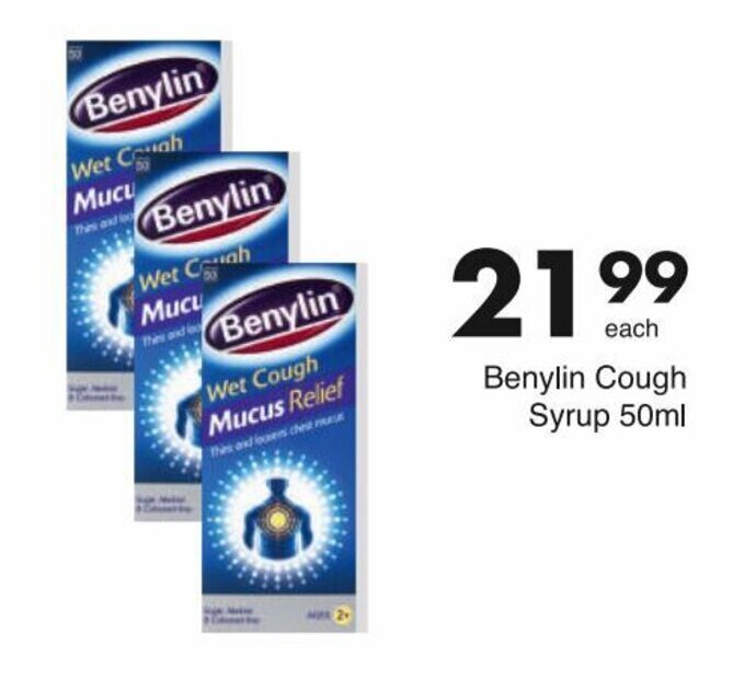 Benylin Cough Syrup 50ml offer at Save