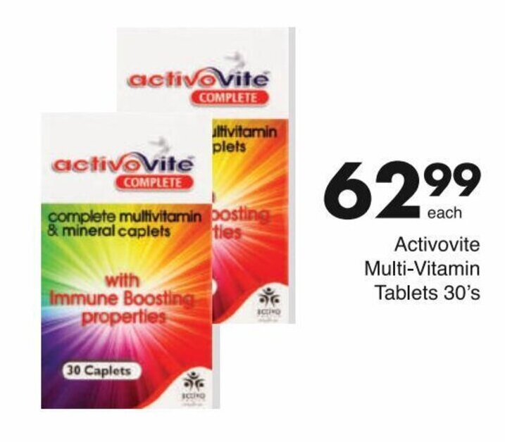 Activovite MultiVitamin Tablets 30's offer at Save