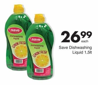 Save Save Dishwashing Liquid 1.5lt offer