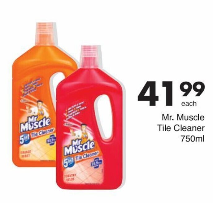 Mr. Muscle Tile Cleaner 750ml offer at Save