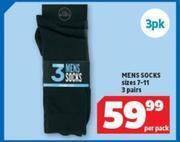 Usave Mens socks sizes 7-11 3 pairs-per pack offer