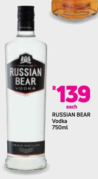Game Russian Bear Vodka 750ml offer