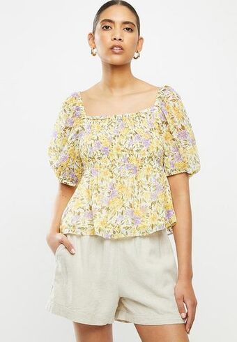 Superbalist Nicole blouse - yellow & purple offer