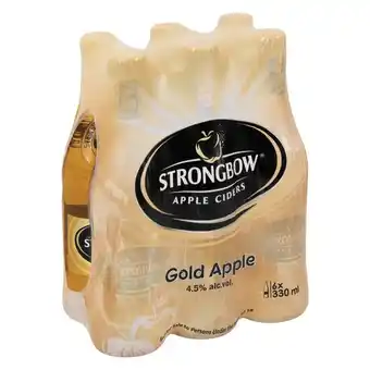 Pick n Pay Liquor Strongbow gold apple bottle 330ml x 6 offer