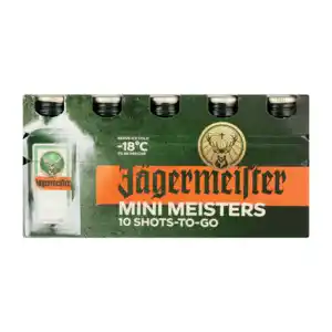 Shoprite Liquor Jägermeister mini meisters liqueur bottles 10 x 20ml offer