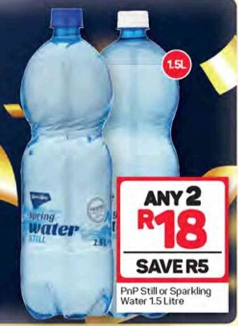 Pick n Pay PnP Still or Sparkling Water 1.5 Litre offer