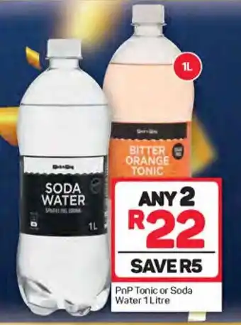Pick n Pay PnP Tonic or Soda Water 1 Litre offer