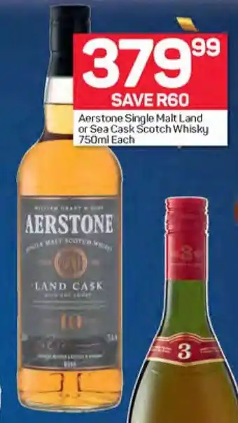 Aerstone Single Malt Land or Sea Cask Scotch Whisky 750ml Each