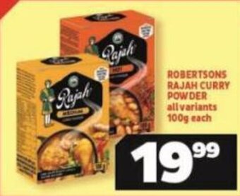 Usave ROBERTSONS RAJAH CURRY POWDER all variants 100g each offer