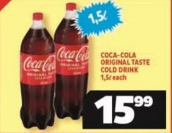COCA-COLA ORIGINAL TASTE COLD DRINK 1,5/ each