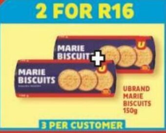 Usave UBRAND MARIE BISCUITS 150g offer