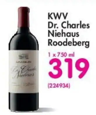 Makro KWV Dr. Charles Niehaus Roodeberg 750ml offer