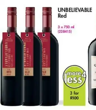 Makro Unbelievable Red 3 x 750ml offer