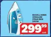 Usave Russell hobbs 2000w ceraglide steam iron-each offer