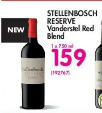 Makro Stellenbosch Reserve Vanderstel Red Blend 750ml offer