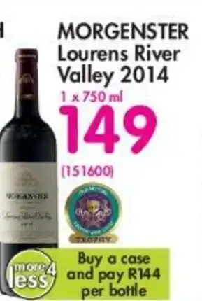 Makro Morgenster Lourens River Valley 2014 offer