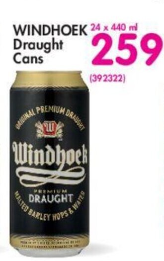 Makro Windhoek Draught Cans 24 x 440ml offer