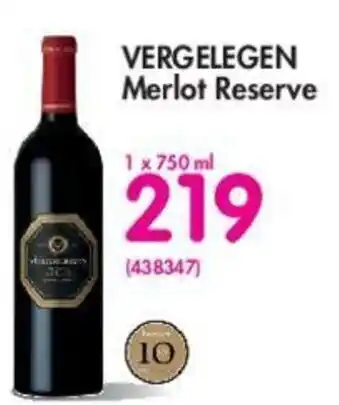 Makro Vergelegen Merlot Reserve 750ml offer