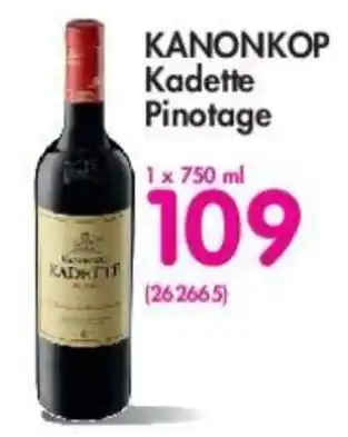 Makro Kanonkop Kadette Pinotage 1x750ml offer