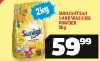 Usave SUNLIGHT 2in1 HAND WASHING POWDER 2kg offer