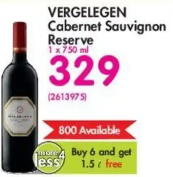 Vergelegen Cabernet Sauvignon Reserve 750ml