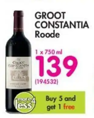 Makro Groot Constantia Roode 750ml offer