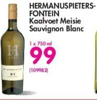 Makro Hermanuspieters-Fontein Kaalvoet Meisie Sauvignon Blanc 750ml offer