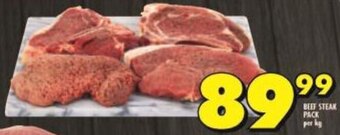 Shoprite BEEF STEAK PACK per kg offer