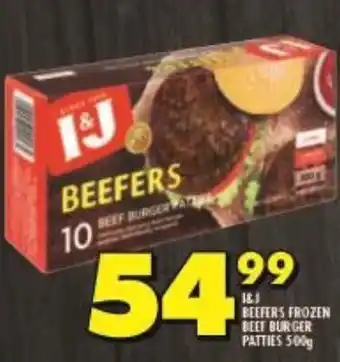 Shoprite 18.1 BEEFERS FROZEN BEEF BURGER PATTIES 500g offer