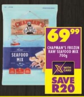 Shoprite CHAPMAN'S FROZEN RAW SEAFOOD MIX 700g offer