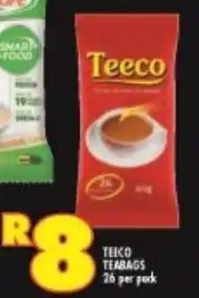 Shoprite TEEKO TEABAGS 26 per pack offer