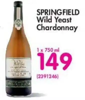 Springfield Wild Yeast Chardonnay 750ml