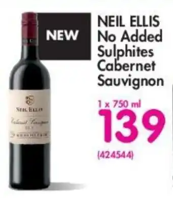 Makro Neil Ellis No Added Sulphites Cabernet Sauvignon 750ml offer