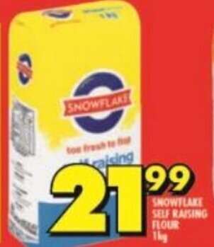 Shoprite SNOWFLAKE SELF RAISING FLOUR 1kg offer