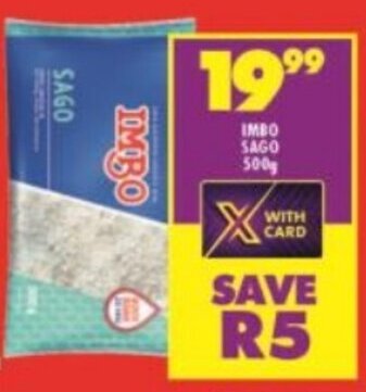 Shoprite IMBO SAGO 500g offer