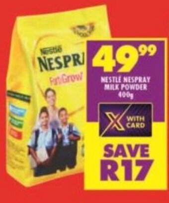 Shoprite NESTLE NESPRAY MILK POWDER 400g offer