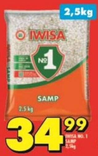 Shoprite IWISA NO.1 SAMP 2.5kg offer