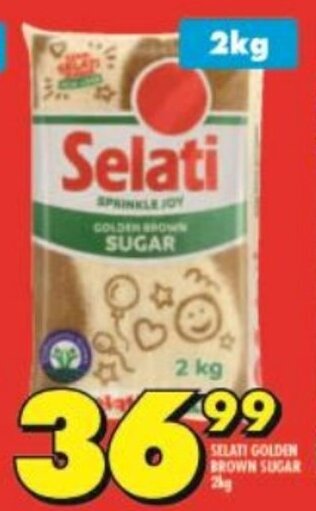 Shoprite Selati Golden Brown Sugar 2kg offer