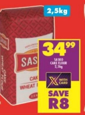 Shoprite SASKO CAKE FLOUR 2,5kg offer