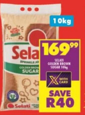 Shoprite SELATI GOLDEN BROWN SUGAR 10kg offer
