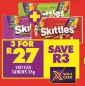Shoprite SKITTLES CANDIES 38g offer