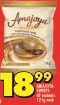 Shoprite AMAJOYA SWEETS all variants 125g each offer