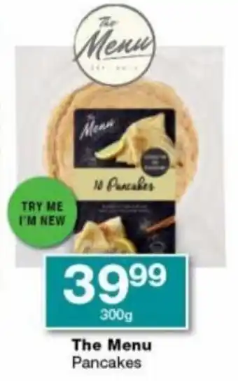 Checkers Hyper The Menu Pancakes offer