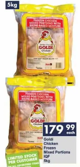 President Hyper Goldi Chicken ka Frozen Mixed Portions  5kg offer