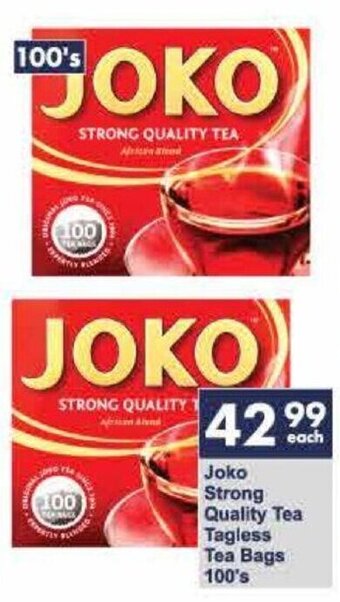 President Hyper Joko Strong Quality Tea Tagless Tea Bags 100's offer