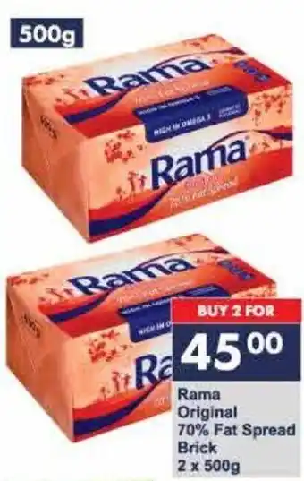 President Hyper Rama Original 70% Fat Spread Brick 2x500g offer