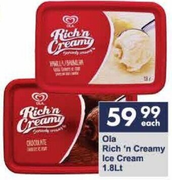 President Hyper Ola Rich 'n Creamy Ice Cream 1.8Lt offer
