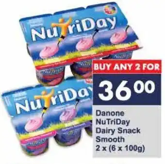 President Hyper Danone Nu TriDay Dairy Snack Smooth 2 x (6 x 100g) offer